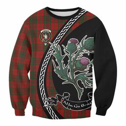 ScotsTee Shop Livingstone (Livingston) Family Crest Tartan Sweatshirt Alba Thistle Inspired