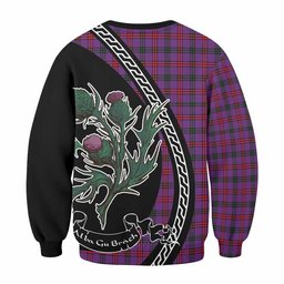 ScotsTee Shop Montgomery Family Crest Tartan Sweatshirt Alba Thistle Inspired