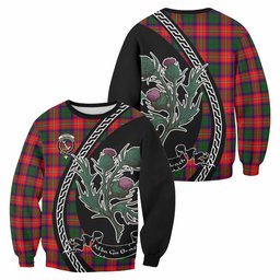 ScotsTee Shop Hopkirk Family Crest Tartan Sweatshirt Alba Thistle Inspired