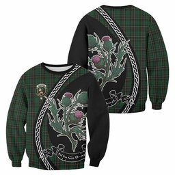 ScotsTee Shop MacAlpine (MacAlpin) Family Crest Tartan Sweatshirt Alba Thistle Inspired