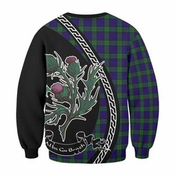ScotsTee Shop MacKinlay (McKinlay) Family Crest Tartan Sweatshirt Alba Thistle Inspired