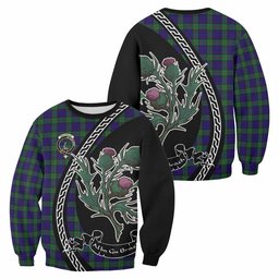 ScotsTee Shop MacKinlay (McKinlay) Family Crest Tartan Sweatshirt Alba Thistle Inspired