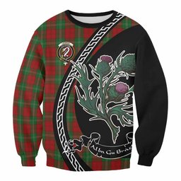 ScotsTee Shop Lennox Family Crest Tartan Sweatshirt Alba Thistle Inspired
