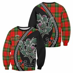 ScotsTee Shop Gartshore Family Crest Tartan Sweatshirt Alba Thistle Inspired