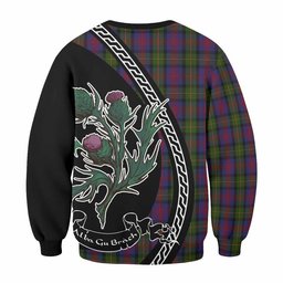 ScotsTee Shop MacLennan (McLennan) Family Crest Tartan Sweatshirt Alba Thistle Inspired