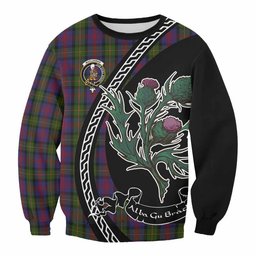 ScotsTee Shop MacLennan (McLennan) Family Crest Tartan Sweatshirt Alba Thistle Inspired
