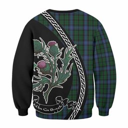 ScotsTee Shop MacIntyre (McIntyre) Family Crest Tartan Sweatshirt Alba Thistle Inspired