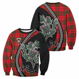 ScotsTee Shop Heron Family Crest Tartan Sweatshirt Alba Thistle Inspired