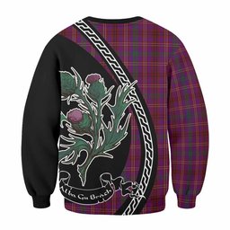 ScotsTee Shop McCall (Caithness) Family Crest Tartan Sweatshirt Alba Thistle Inspired