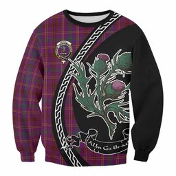ScotsTee Shop McCall (Caithness) Family Crest Tartan Sweatshirt Alba Thistle Inspired