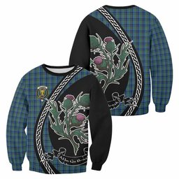 ScotsTee Shop Falconer Family Crest Tartan Sweatshirt Alba Thistle Inspired