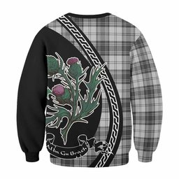 ScotsTee Shop Glendinning Family Crest Tartan Sweatshirt Alba Thistle Inspired