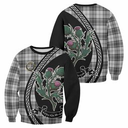 ScotsTee Shop Glendinning Family Crest Tartan Sweatshirt Alba Thistle Inspired
