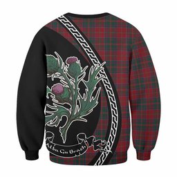 ScotsTee Shop MacDonald (McDonald) of Glencoe Family Crest Tartan Sweatshirt Alba Thistle Inspired