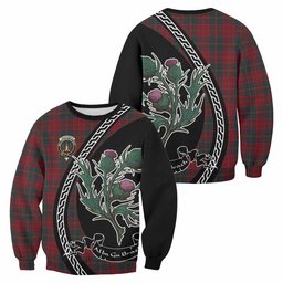 ScotsTee Shop MacDonald (McDonald) of Glencoe Family Crest Tartan Sweatshirt Alba Thistle Inspired