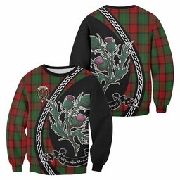 ScotsTee Shop MacPhail (McPhail) Family Crest Tartan Sweatshirt Alba Thistle Inspired