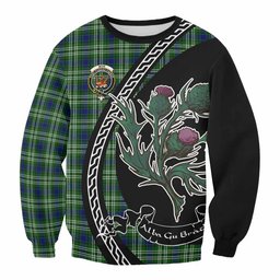 ScotsTee Shop Mow Family Crest Tartan Sweatshirt Alba Thistle Inspired