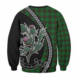 ScotsTee Shop Halkerston Family Crest Tartan Sweatshirt Alba Thistle Inspired