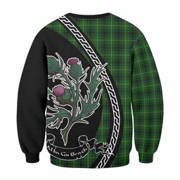 ScotsTee Shop MacArthur (McArthur) Family Crest Tartan Sweatshirt Alba Thistle Inspired