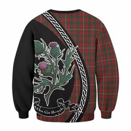 ScotsTee Shop MacKinnon (McKinnon) Family Crest Tartan Sweatshirt Alba Thistle Inspired