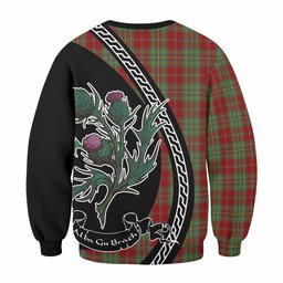ScotsTee Shop Leask Family Crest Tartan Sweatshirt Alba Thistle Inspired
