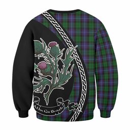 ScotsTee Shop Galbraith Family Crest Tartan Sweatshirt Alba Thistle Inspired