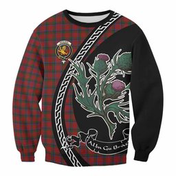 ScotsTee Shop Nicolson Family Crest Tartan Sweatshirt Alba Thistle Inspired