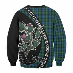 ScotsTee Shop Lyon Family Crest Tartan Sweatshirt Alba Thistle Inspired
