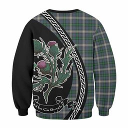 ScotsTee Shop MacDowall (McDowall) Family Crest Tartan Sweatshirt Alba Thistle Inspired