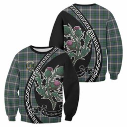 ScotsTee Shop MacDowall (McDowall) Family Crest Tartan Sweatshirt Alba Thistle Inspired