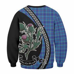 ScotsTee Shop Mercer Family Crest Tartan Sweatshirt Alba Thistle Inspired