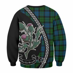 ScotsTee Shop MacKie (McKie) Family Crest Tartan Sweatshirt Alba Thistle Inspired