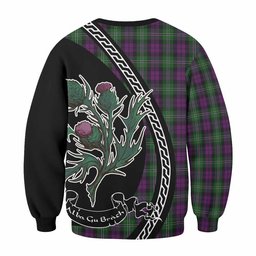 ScotsTee Shop Wilson Family Crest Tartan Sweatshirt Alba Thistle Inspired