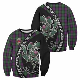 ScotsTee Shop Wilson Family Crest Tartan Sweatshirt Alba Thistle Inspired
