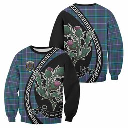 ScotsTee Shop Sandilands Family Crest Tartan Sweatshirt Alba Thistle Inspired