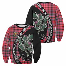 ScotsTee Shop Udny Family Crest Tartan Sweatshirt Alba Thistle Inspired