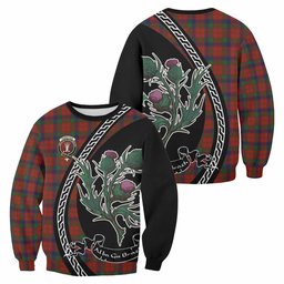 ScotsTee Shop Robertson Family Crest Tartan Sweatshirt Alba Thistle Inspired