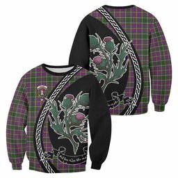 ScotsTee Shop Taylor (Tailyour) Family Crest Tartan Sweatshirt Alba Thistle Inspired