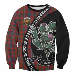 ScotsTee Shop Sinclair Family Crest Tartan Sweatshirt Alba Thistle Inspired