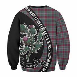 ScotsTee Shop Spence (Spens) Family Crest Tartan Sweatshirt Alba Thistle Inspired