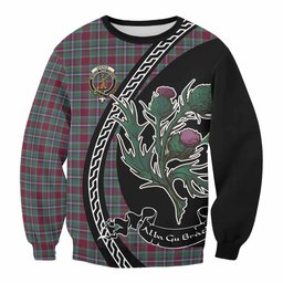 ScotsTee Shop Spence (Spens) Family Crest Tartan Sweatshirt Alba Thistle Inspired