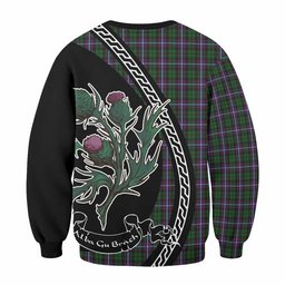 ScotsTee Shop Russell Family Crest Tartan Sweatshirt Alba Thistle Inspired
