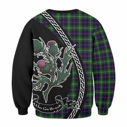 ScotsTee Shop Sutherland Family Crest Tartan Sweatshirt Alba Thistle Inspired