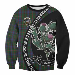 ScotsTee Shop Skene Family Crest Tartan Sweatshirt Alba Thistle Inspired