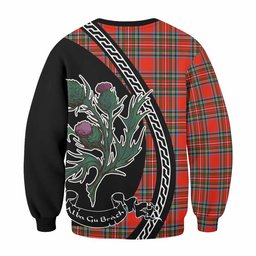 ScotsTee Shop Stewart (Stuart) Family Crest Tartan Sweatshirt Alba Thistle Inspired