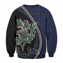ScotsTee Shop Weir Family Crest Tartan Sweatshirt Alba Thistle Inspired