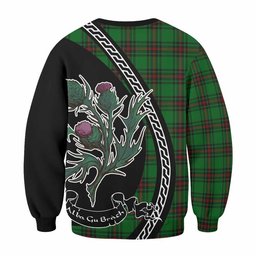 ScotsTee Shop Orrock Family Crest Tartan Sweatshirt Alba Thistle Inspired