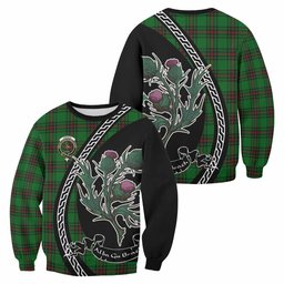 ScotsTee Shop Orrock Family Crest Tartan Sweatshirt Alba Thistle Inspired