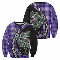 ScotsTee Shop Ochterlony Family Crest Tartan Sweatshirt Alba Thistle Inspired