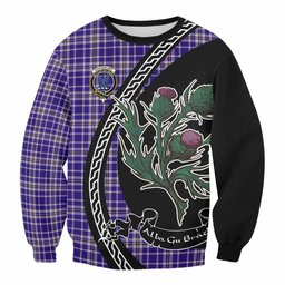 ScotsTee Shop Ochterlony Family Crest Tartan Sweatshirt Alba Thistle Inspired
